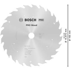 Bosch Accessories 2608837681 2608837681 tvrdokovový pilový kotouč 165 x 15.875 mm Počet zubů (na palec): 24 1 ks