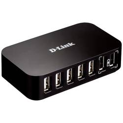 D-Link DUB-H7/E USB Hub 7 portů USB-A USB 2.0 480 MBit/s s portem pro rychlé nabíjení černá DUB-H7/E