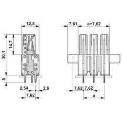 Phoenix Contact zásuvkový konektor do DPS 3, rozteč 7.62 mm, 1708941, 1 ks