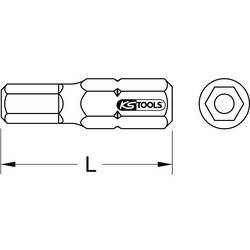 KS Tools 911.3590 bit inbus speciální ocel niklováno C 6.3 1 ks