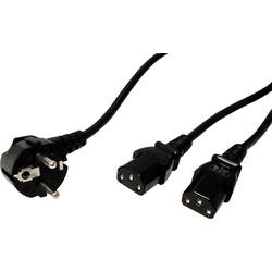 Value 19.99.1022 napájecí kabel černá 2.00 m Zahnutý kabelový vývod