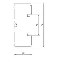 Hager BRA651701ELN parapetní lišta Spodní díl (d x š) 2000 mm x 170 mm 2 m hliník