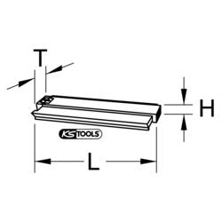 KS Tools 140.2147 Obrysová šablona, plast, 280 mm dlouhá