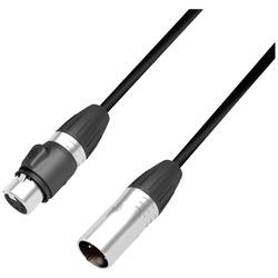 Adam Hall 4 STAR DGH 0500 IP65 XLR propojovací kabel [1x XLR zástrčka 5pólová - 1x XLR zásuvka 5pólová ] 5 m černá