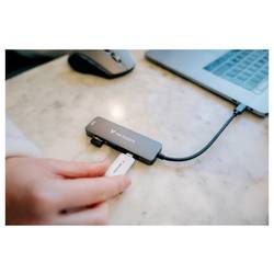 Verbatim 32155 USB Hub USB 3.2 (Gen 1x1) , USB-C™ (USB 3.2 Gen 1), HDMI™, USB 2.0 USB 3.2 Gen1, USB 2.0 5 GBit/s UHD, s hliníkovým krytem černá Essentials