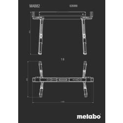 Metabo MAB 82, 626990000, Pracovní stojan, 590 kg, 10.2 kg, 2 ks