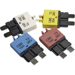 Hansor Circuit Breaker Standard, type 3, Manual Reset, 15ACBE3 Series 15A automatická plochá pojistka, 12 V, 24 V, 32 V, 15 A, 1 ks