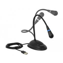 husí krk USB mikrofon Delock 65871 Druh přenosu:USB, kabelový vč. kabelu, stojan