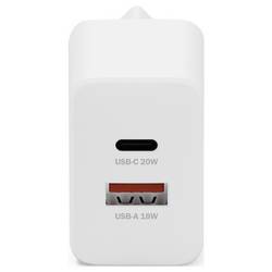 Digitus DA-10300 USB nabíječka, 1x USB A , 1x USB-C®, 20 W, bílá