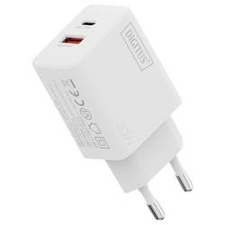 Digitus DA-10300 USB nabíječka, 1x USB A , 1x USB-C®, 20 W, bílá