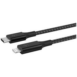 Parat USB kabel USB-C ® zástrčka, Apple Lightning konektor 1.00 m černá látkový potah 990597999