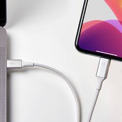 Parat USB kabel USB-C ® zástrčka, Apple Lightning konektor 1.00 m černá látkový potah 990597999