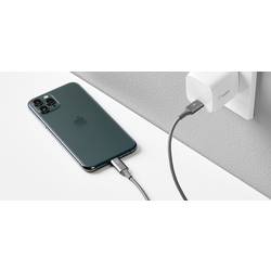 Parat USB kabel USB-C ® zástrčka, Apple Lightning konektor 1.00 m černá látkový potah 990597999
