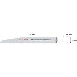 Bosch Accessories 2608657610 Pilový plátek do pily ocasky S 1110 VF - Heavy for Wood and Metal Délka řezacího listu 225 mm 5 ks