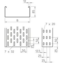 OBO Bettermann 6057403 kabelový žlab (d x š x v) 3 m x 400.00 mm x 85.00 mm 3 m