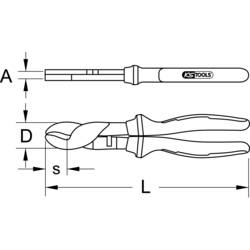 VDE nůžky na kabely ERGOTORQUE, 215 mm KS Tools 117.1123