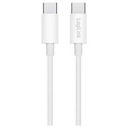 LogiLink Kabel USB-C USB 2.0 USB-C ® zástrčka 1 m bílá CU0341