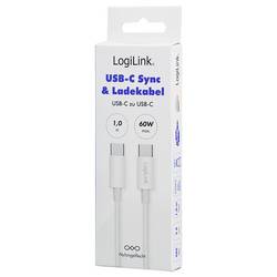 LogiLink Kabel USB-C USB 2.0 USB-C ® zástrčka 1 m bílá CU0341