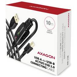 AXAGON USB kabel USB 2.0 10 m černá ADR-210B
