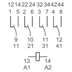 Finder 55.34.8.110.0040, 55.34.8.110.0040 zátěžové relé, monostabilní, 1 cívka, 250 V/AC, 7 A, 1 ks
