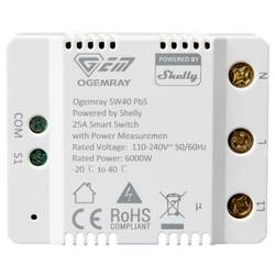 Shelly Ogemray smarter Relaisschalter 25 A spínací a měřicí aktor Bluetooth, Wi-Fi