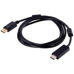 Akyga kabel Konektor DisplayPort, Zástrčka HDMI-A 1.8 m černá AK-AV-05 pozlacené kontakty HDMI kabel