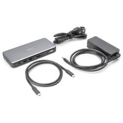 Digitus USB-C® dokovací stanice DA-70917 vč. funkce nabíjení, integrovaná čtečka karet, Podporuje rozlišení 8K při frekvenci 30 Hz (1x) / 4K při 30 Hz (2x)