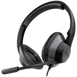 Creative HS-720 V2 Headset otevřená (On Ear) kabelová stereo černá, stříbrná regulace hlasitosti, Vypnutí zvuku mikrofonu