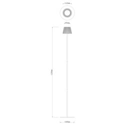 Brilliant G40445/75 Außenstandleuchte 130cm stojací lampa Energetická třída (EEK2021): F (A - G) LED pevně vestavěné LED bílá (matná)