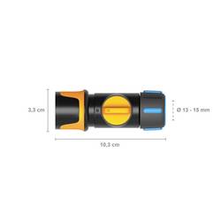 Fiskars 1027086 hadicová přípojka 13 mm (1/2) - 15 mm (5/8) s regulačním ventilem