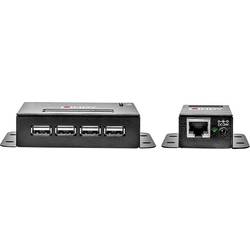 LINDY 50m 4 Port USB 2.0 Cat.5 Extender RJ45 USB extender přes síťový kabel RJ45 50 m