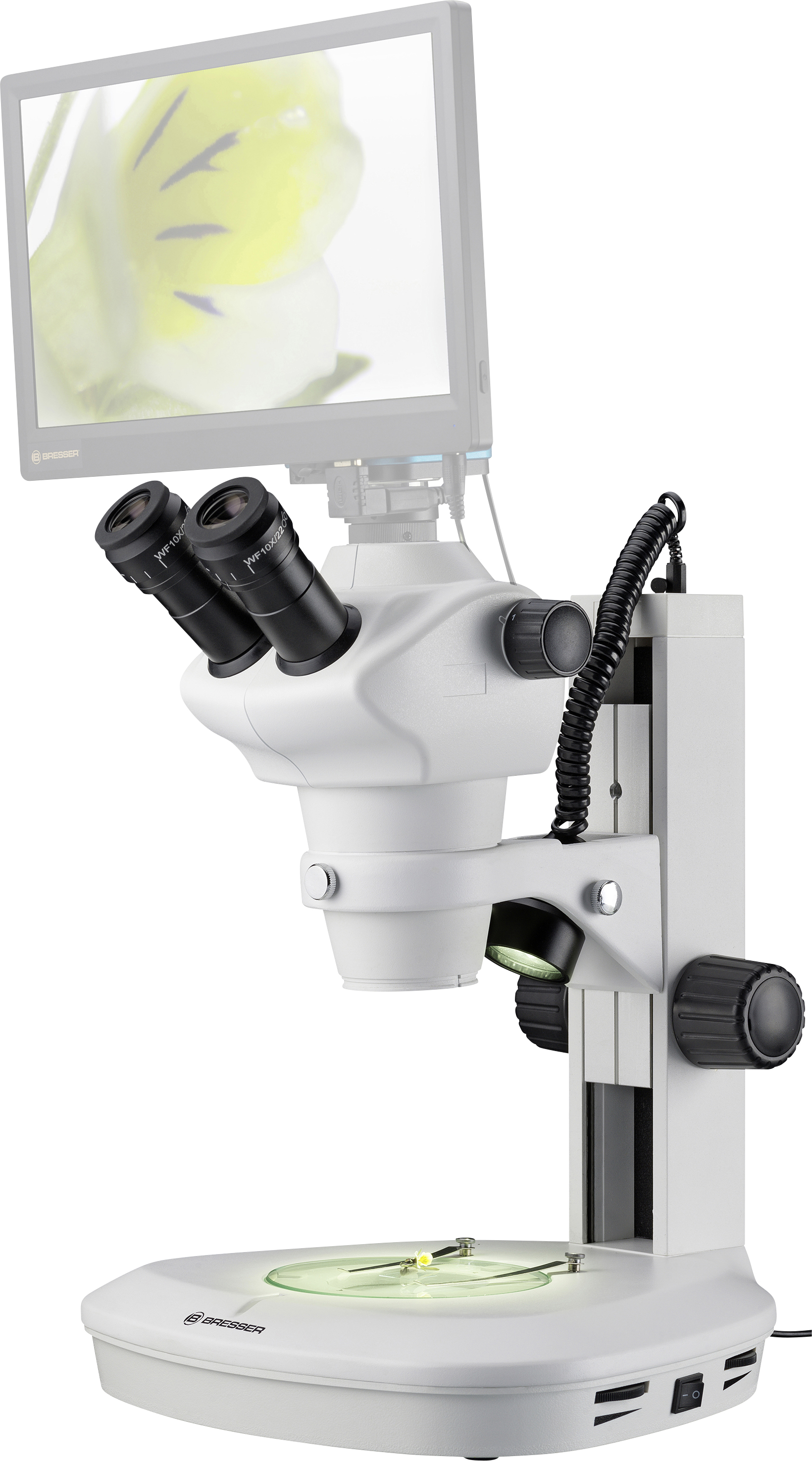 Bresser Optik 5806200 Science ETD-201 Trino Zoom stereomikroskop trinokulární 50 x dopadající světlo, procházející světlo
