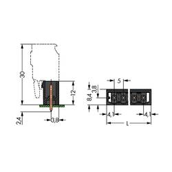 WAGO 231 konektor do DPS 8, rozteč 5 mm, 231-138/001-000/105-604, 100 ks