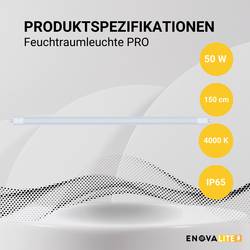 EnovaLite osvětlení do vlhkých prostor, LED světlo do vlhkých prostor, zářivkové svítidlo Energetická třída (EEK2021): E (A - G) LED pevně vestavěné LED 50 W