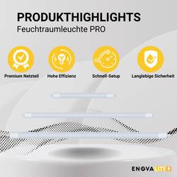 EnovaLite osvětlení do vlhkých prostor, LED světlo do vlhkých prostor, zářivkové svítidlo Energetická třída (EEK2021): E (A - G) LED pevně vestavěné LED 50 W