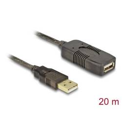 Delock USB kabel USB 2.0 USB-A zástrčka, USB-A zásuvka 20.00 m černá 82690
