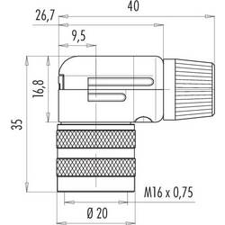 binder 99 0140 12 05 99 0140 12 05-20 úhlová zásuvka, 1 ks