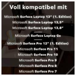 honju DarkRoom brašna na tablet Microsoft Microsoft Surface Laptop 1/2/3/4/5/6 (13,5) / 7 (13,8), Surface Laptop Go 1/2/3 (12,4), Surface Laptop 13 Zoll (1.