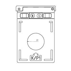 Celsa ALO R21 50/5A 1.25VA Kl. 1 70142-0058-0125 okenní proudový transformátor Primární proud 50 A Sekundární proud 5 A Ø průchodky vodiče:20 mm 1 ks