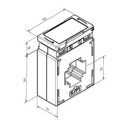 Celsa ALO 3015 300/5A 2.5VA Kl. 1 70142-0221-0250 okenní proudový transformátor Primární proud 300 A Sekundární proud 5 A Průchodka pro vodič (výška x