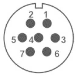 Weipu SP2111 / P 7 II kulatý faston, 1 ks