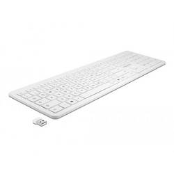 Delock 12014 bezdrátový klávesnice německá, QWERTZ bílá USB konektor