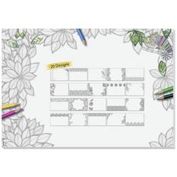 Sigel Adult Coloring HO580 psací podložka čisté černá/bílá (š x v) 59.5 cm x 41 cm