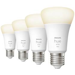 Philips Hue sada 4 LED žárovek 871951431914100 Energetická třída (EEK2021): F (A - G) Hue White Viererpack 4x800lm 60W E27 36 W teplá bílá