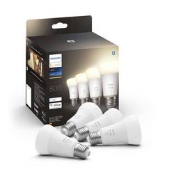 Philips Hue sada 4 LED žárovek 871951431914100 Energetická třída (EEK2021): F (A - G) Hue White Viererpack 4x800lm 60W E27 36 W teplá bílá