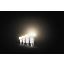Philips Hue sada 4 LED žárovek 871951431914100 Energetická třída (EEK2021): F (A - G) Hue White Viererpack 4x800lm 60W E27 36 W teplá bílá