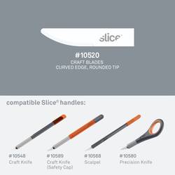 Slice 10520 Keramické náhradní čepele, zahnuté ostří, zaoblené 4 ks