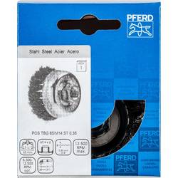 PFERD TOOLS Hrnkový kartáč se závitem, gezopft POZITIVNÍ830TBG 65/M14 ST 0,35 Tbg 43305002 1 ks