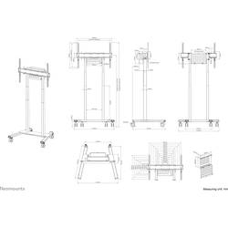 Neomounts FL55-875BL1 TV kolečkový vozík 139,7 cm (55) - 254,0 cm (100) nastavitelná výška, motorizovaný s dálkovým ovladačem