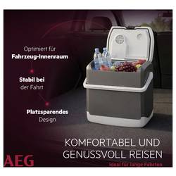 AEG KK20 přenosná lednice (autochladnička) Energetická třída (EEK2021): D (A - G) termoelektrický (peltierův článek) černá, šedá 20°C pod teplotu okolí